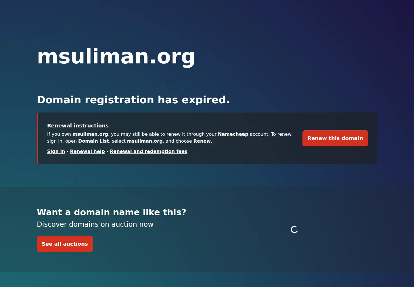 Screenshot of msuliman.org