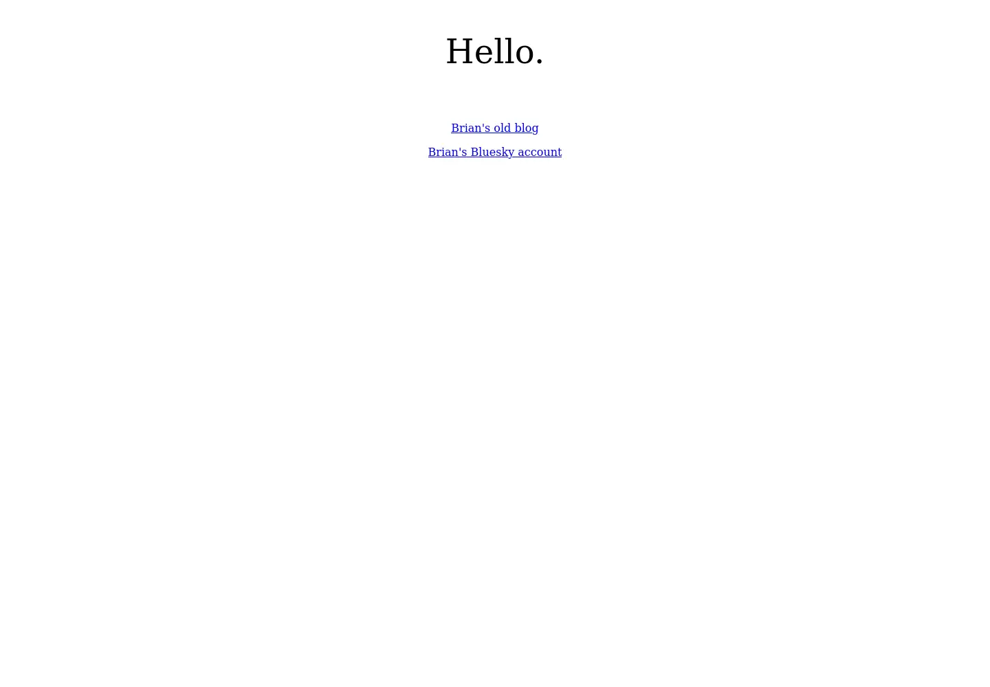 Captured homepage of slesinsky.org in the current scan