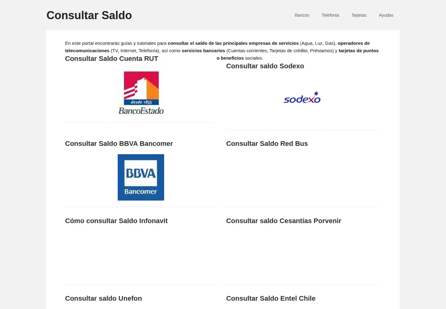 Screenshot of consultarsaldo.info