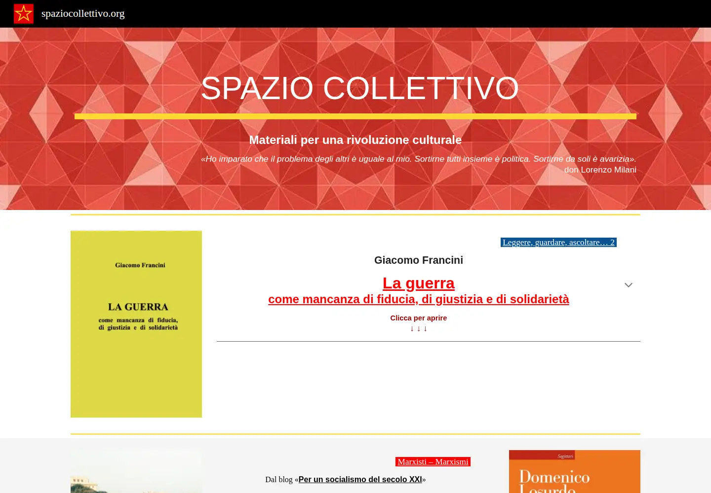Screenshot of spaziocollettivo.org