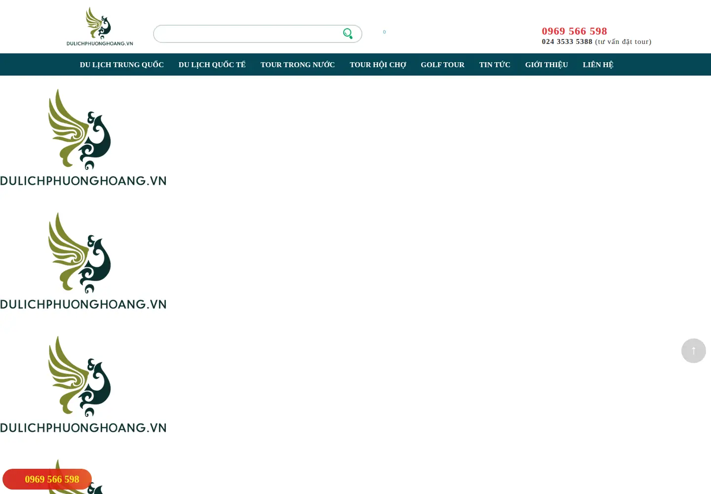 Screenshot of dulichphuonghoang.vn