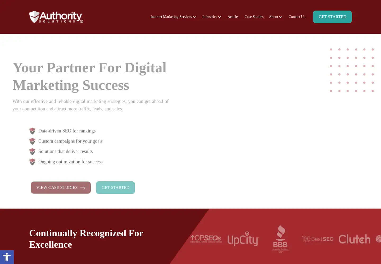 Screenshot of authoritysolutions.com