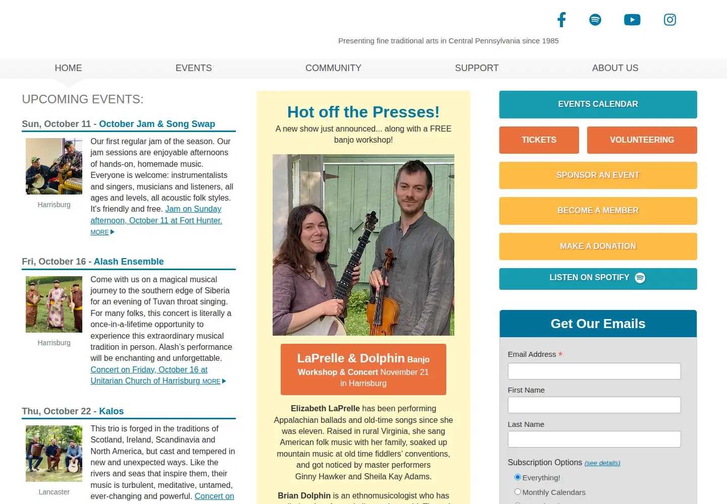 Screenshot of sfmsfolk.org