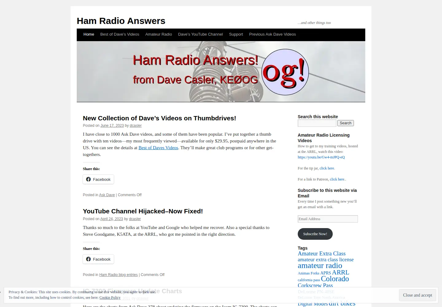 Screenshot of dcasler.com