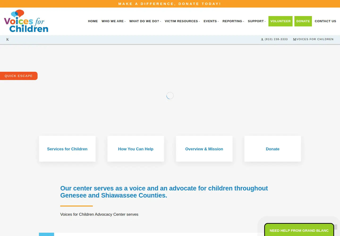 Screenshot of voicesforcac.org