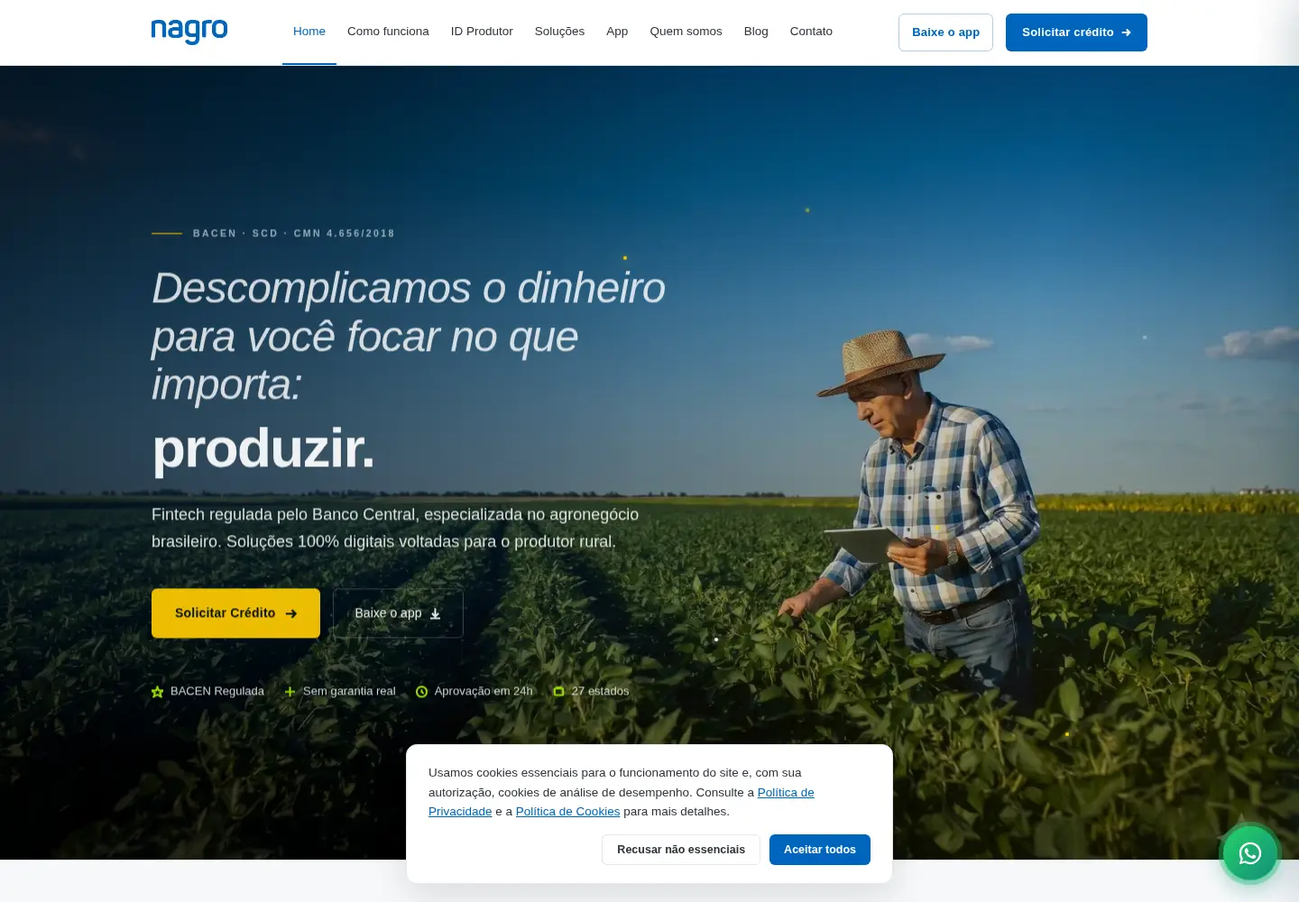 Screenshot of nagro.com.br