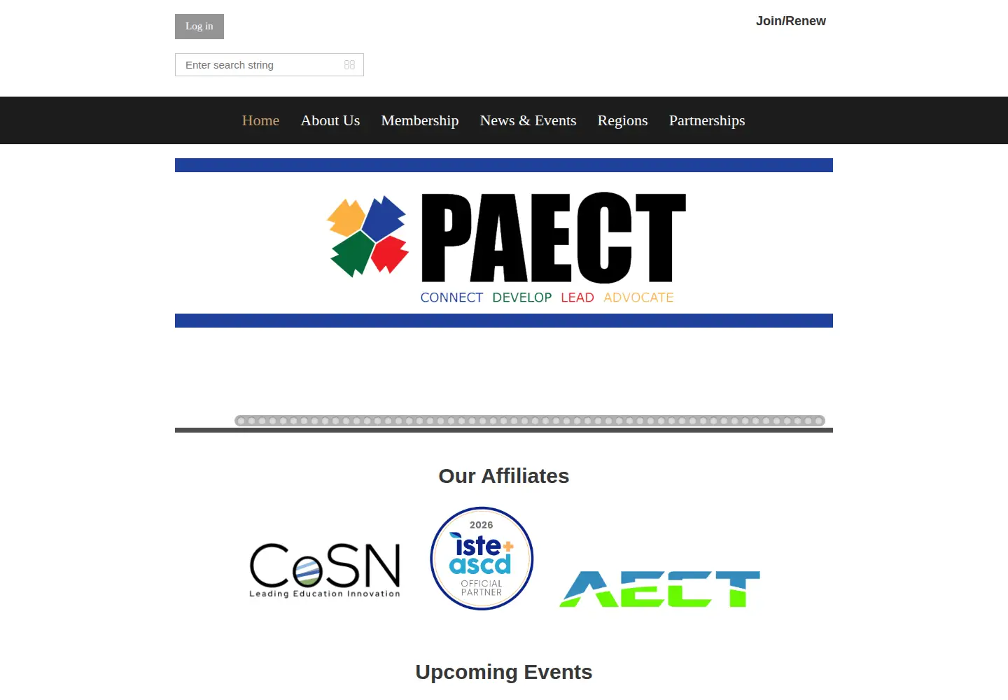 Screenshot of paect.org