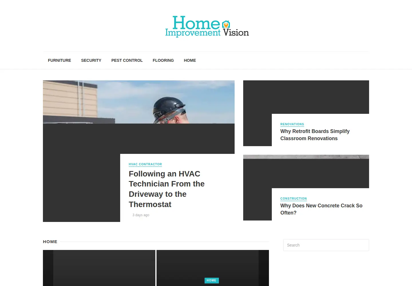 Captured homepage of homeimprovementvision.com in the current scan
