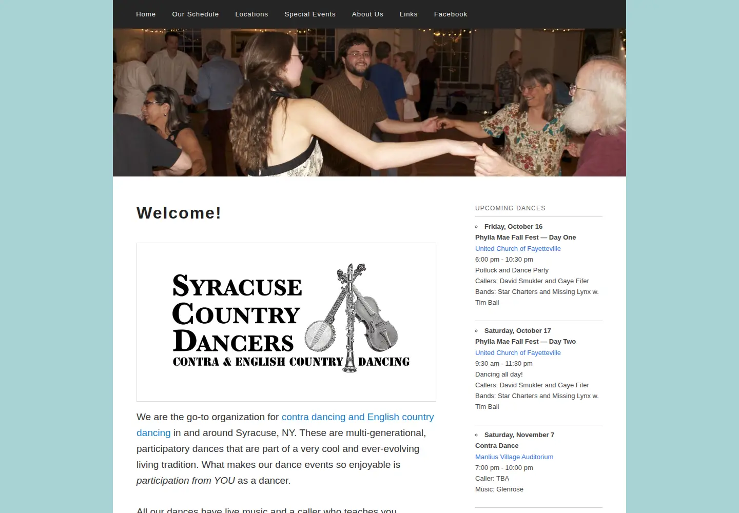 Screenshot of syracusecountrydancers.org