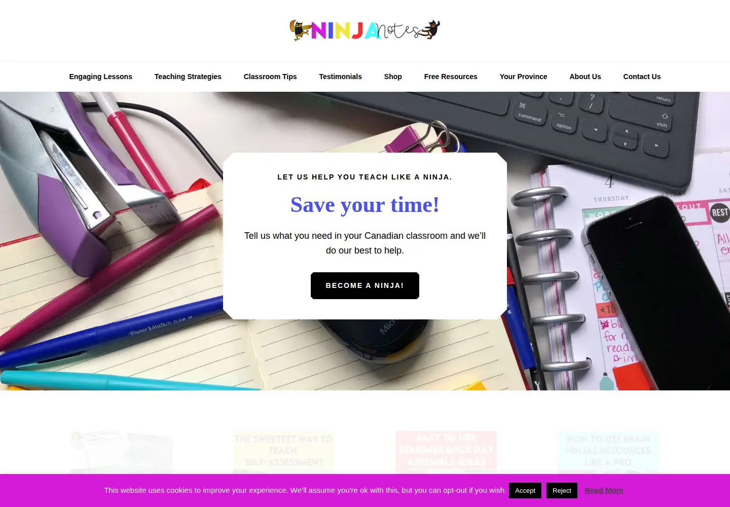 Screenshot of brainninjas.ca