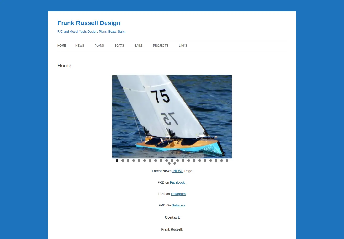 Screenshot of frankrusselldesign.com