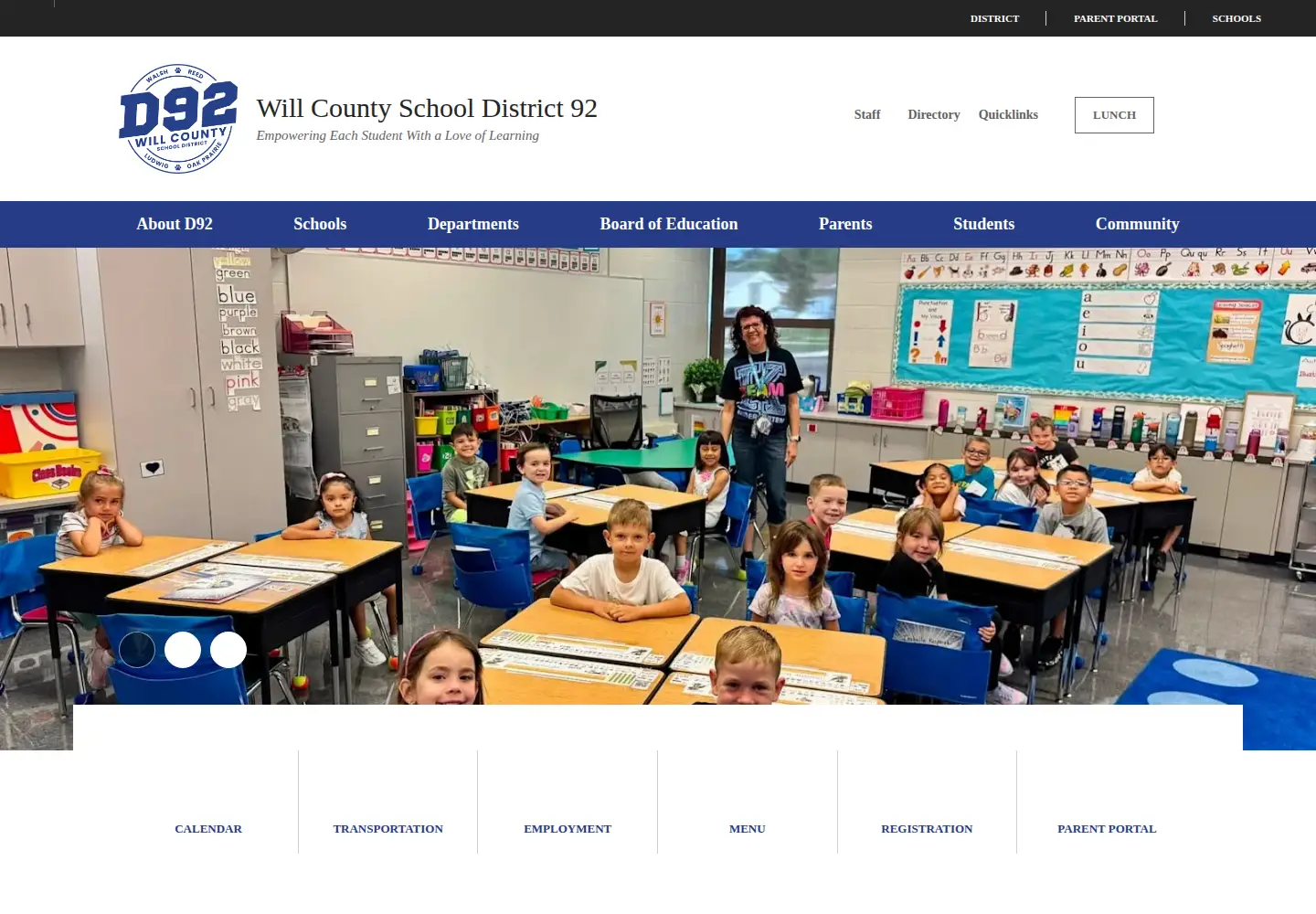 Screenshot of d92.org