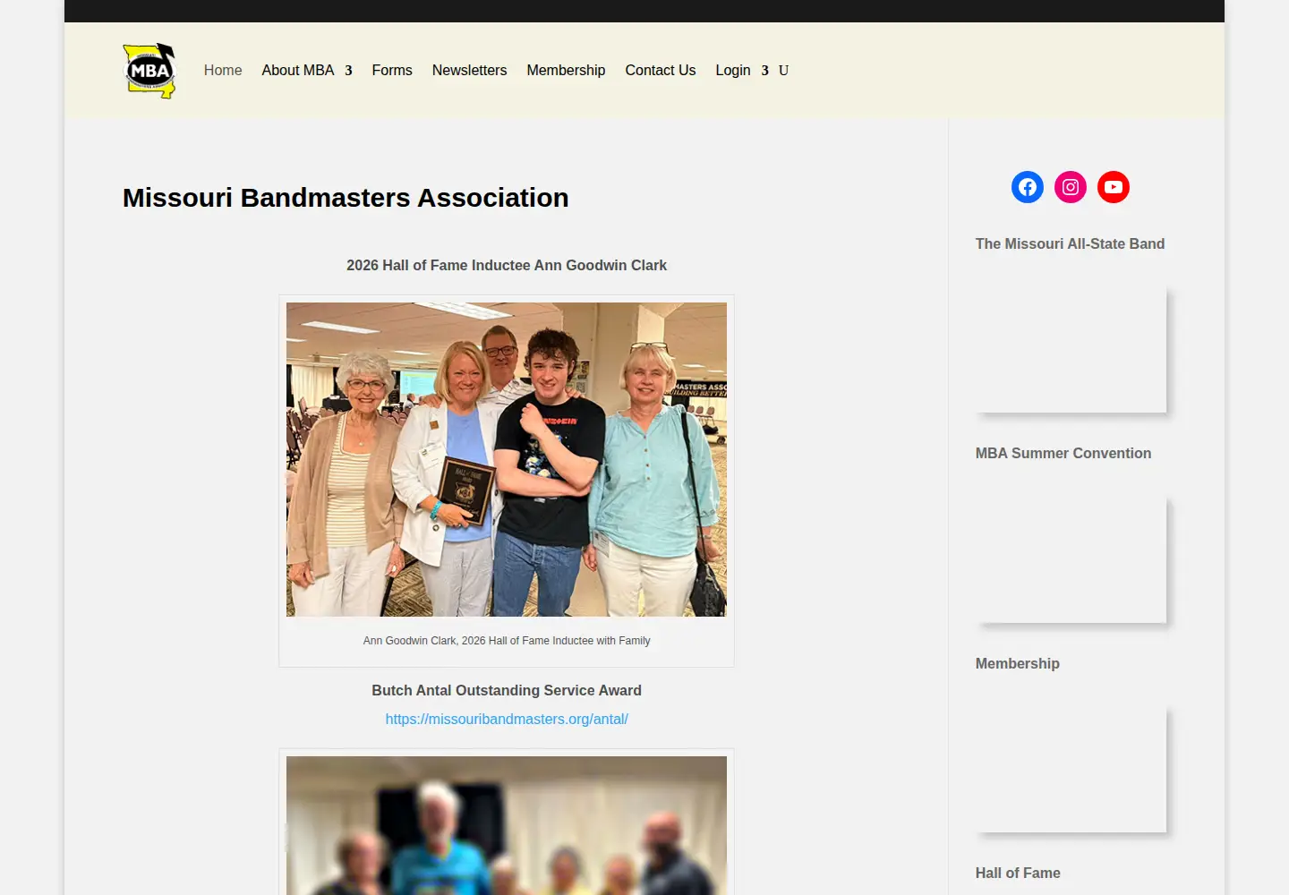 Screenshot of missouribandmasters.org