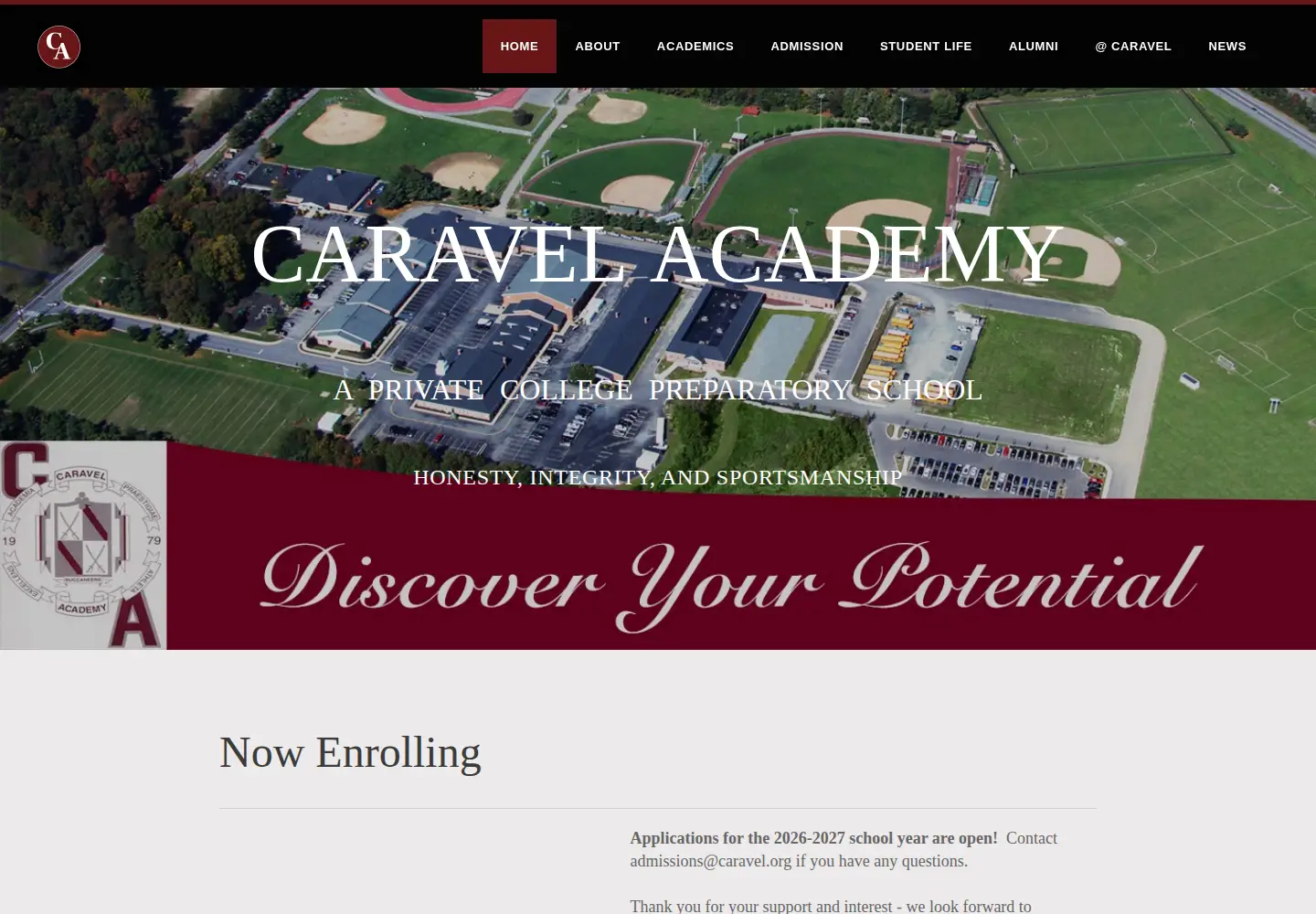 Screenshot of caravel.org