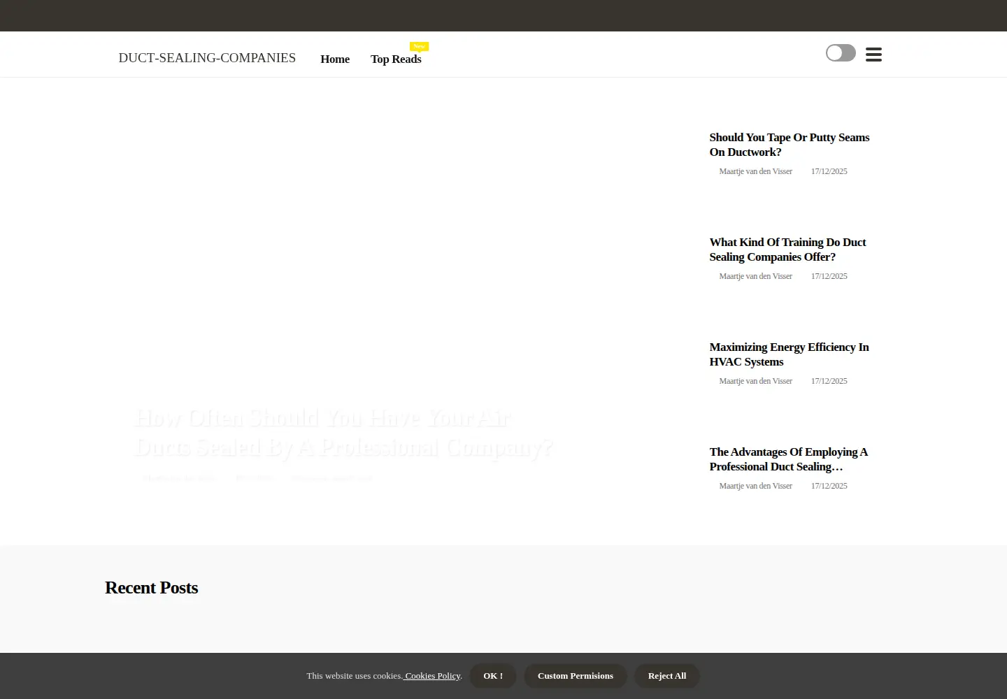 Screenshot of duct-sealing-companies.com