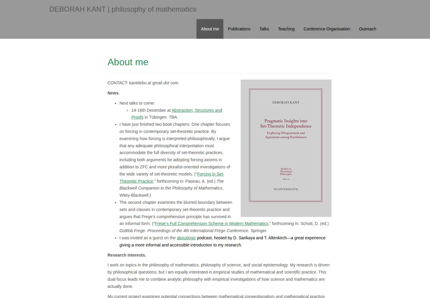 Screenshot of deborahkant.org