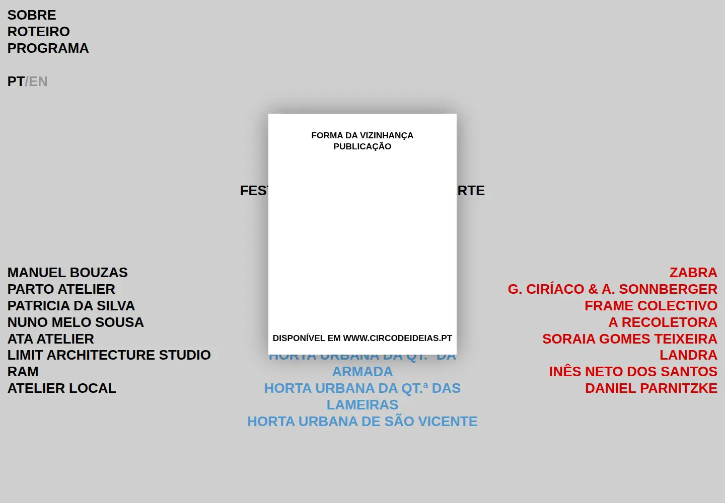 Screenshot of formadavizinhanca.pt