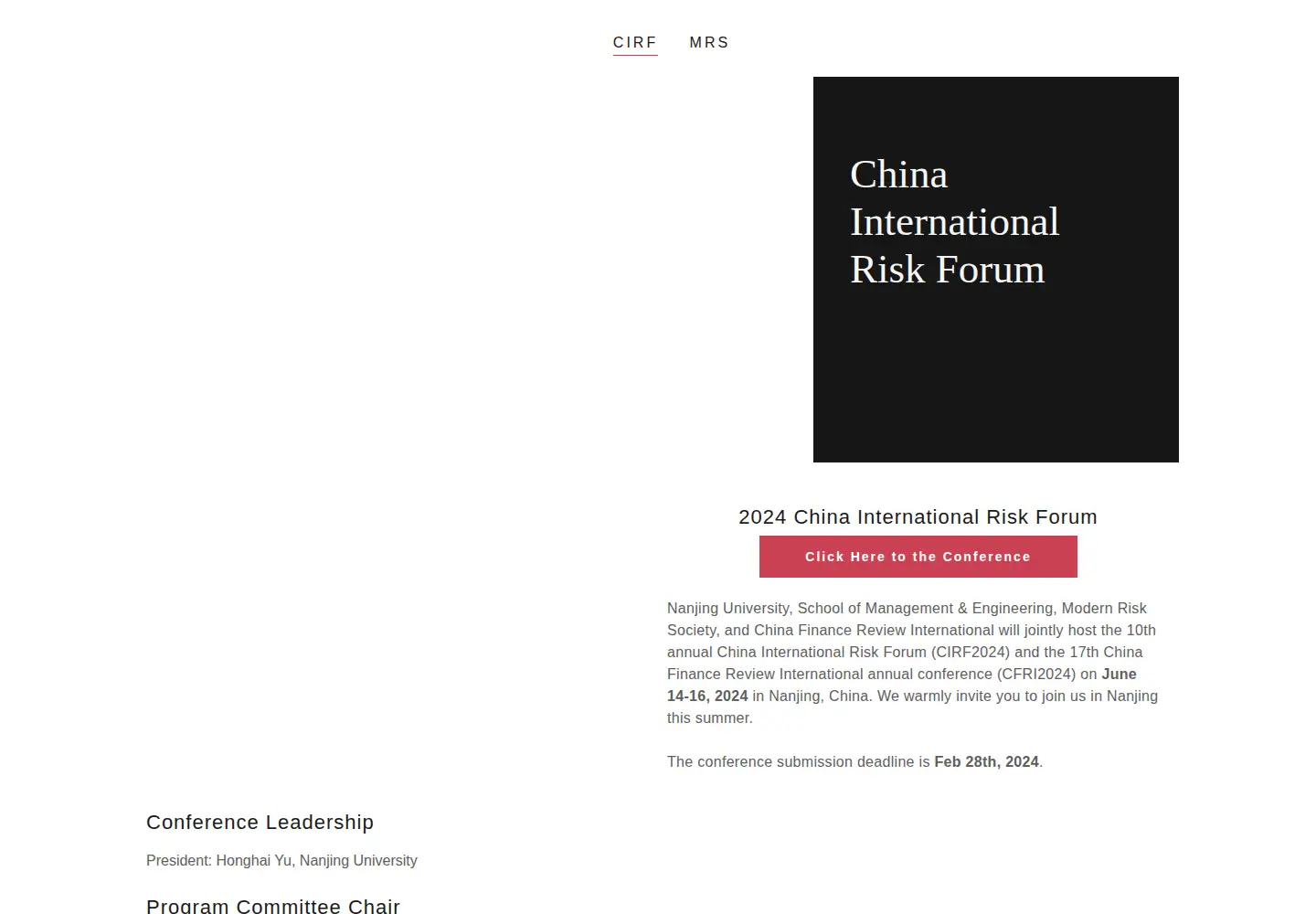 Captured homepage of cirforum.org in the current scan