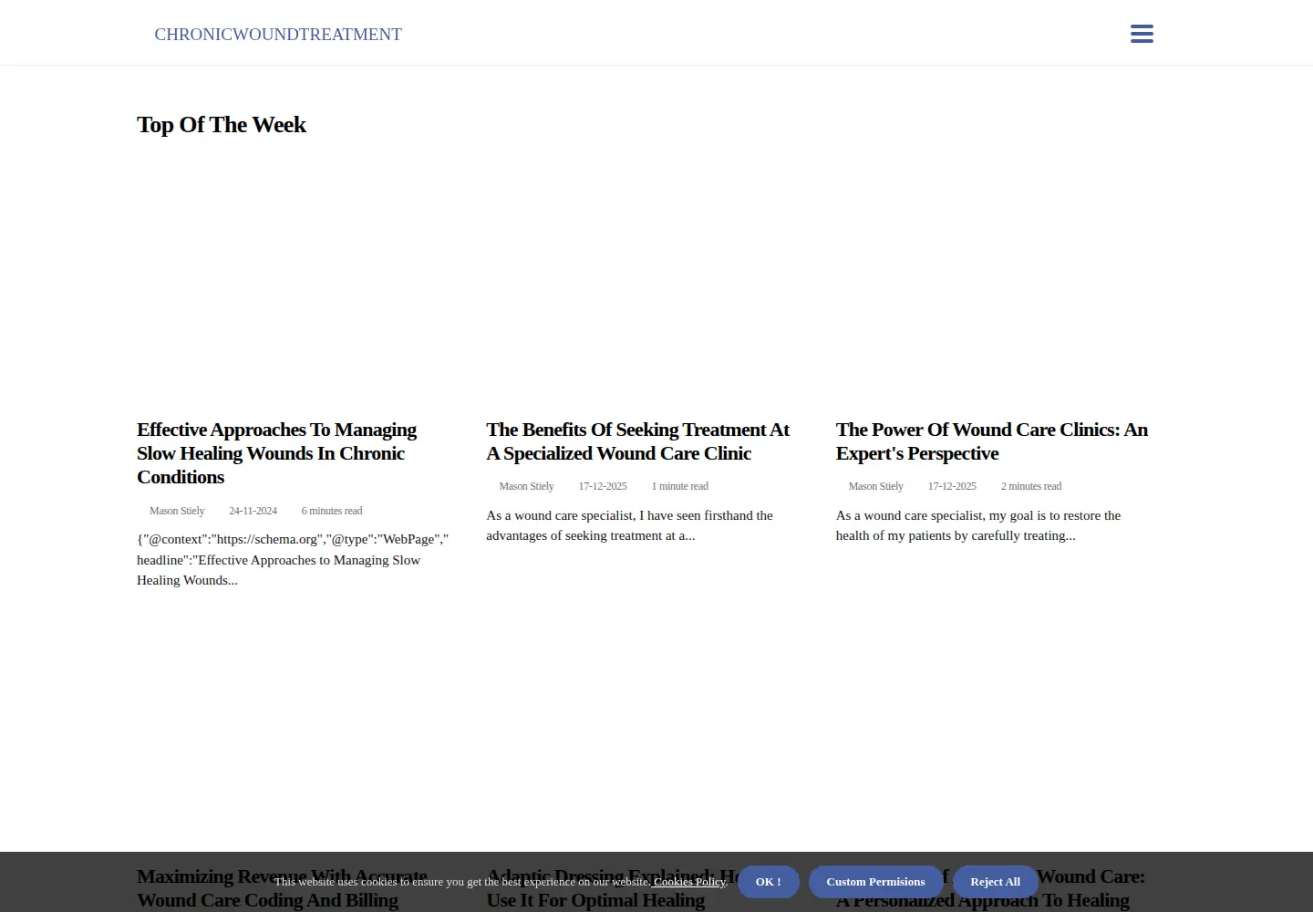 Screenshot of chronicwoundtreatment.com