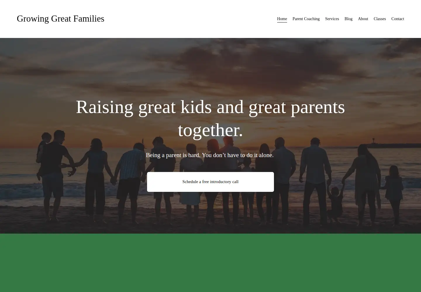 Screenshot of growinggreatfamilies.org