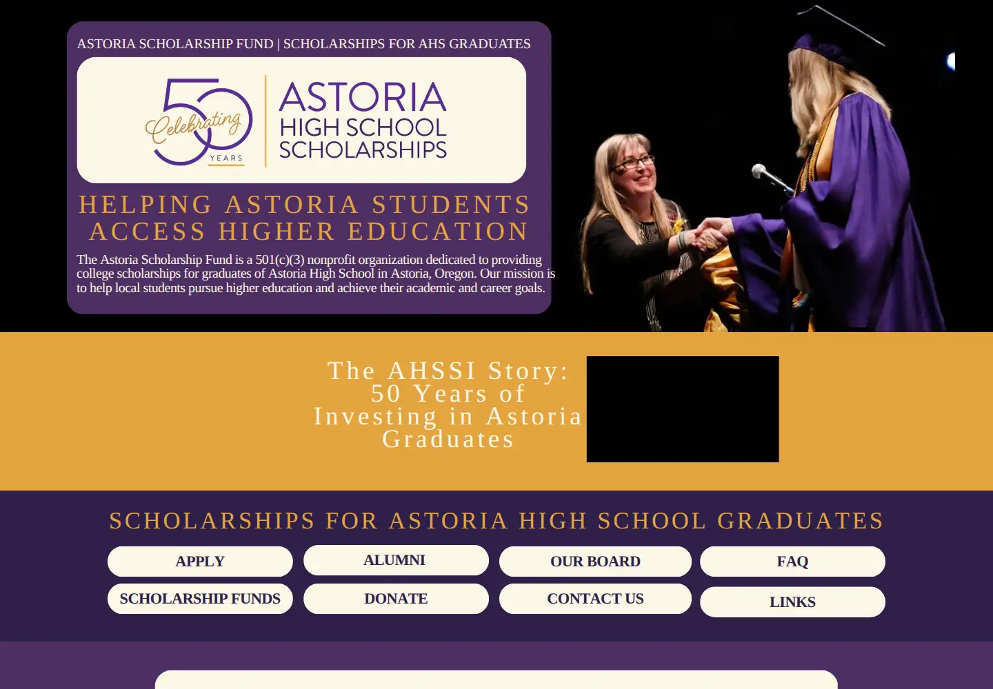 Screenshot of astoriascholarshipfund.org