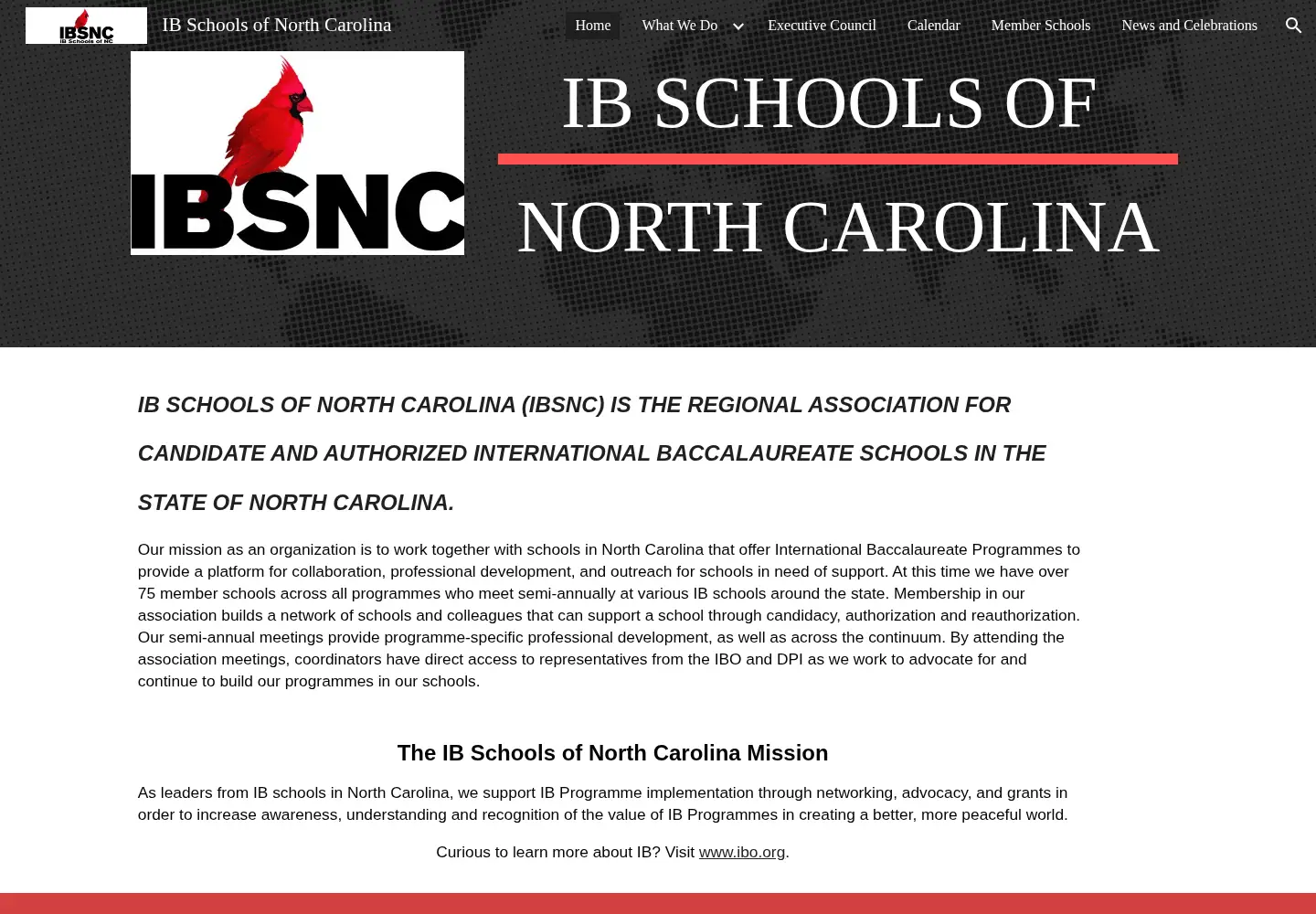 Screenshot of ibsnc.org
