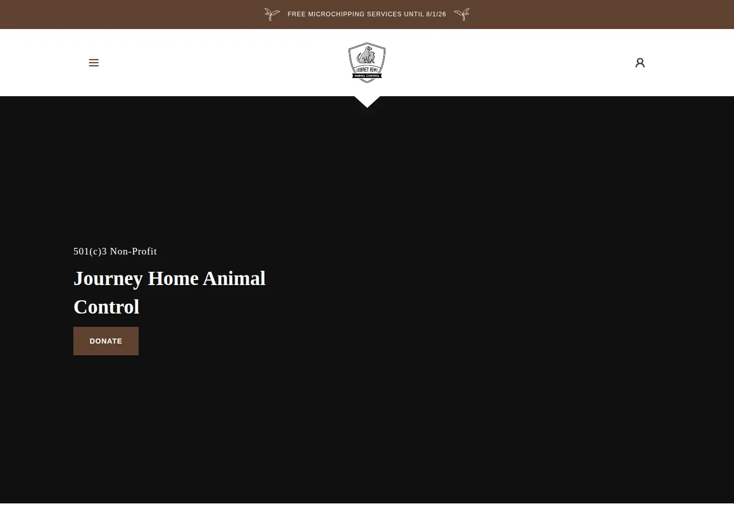 Captured homepage of journeyhomeanimalcontrol.com in the current scan