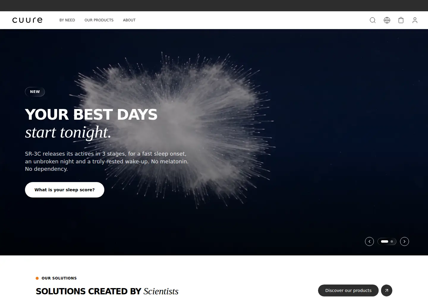 Captured homepage of cuure.com in the current scan