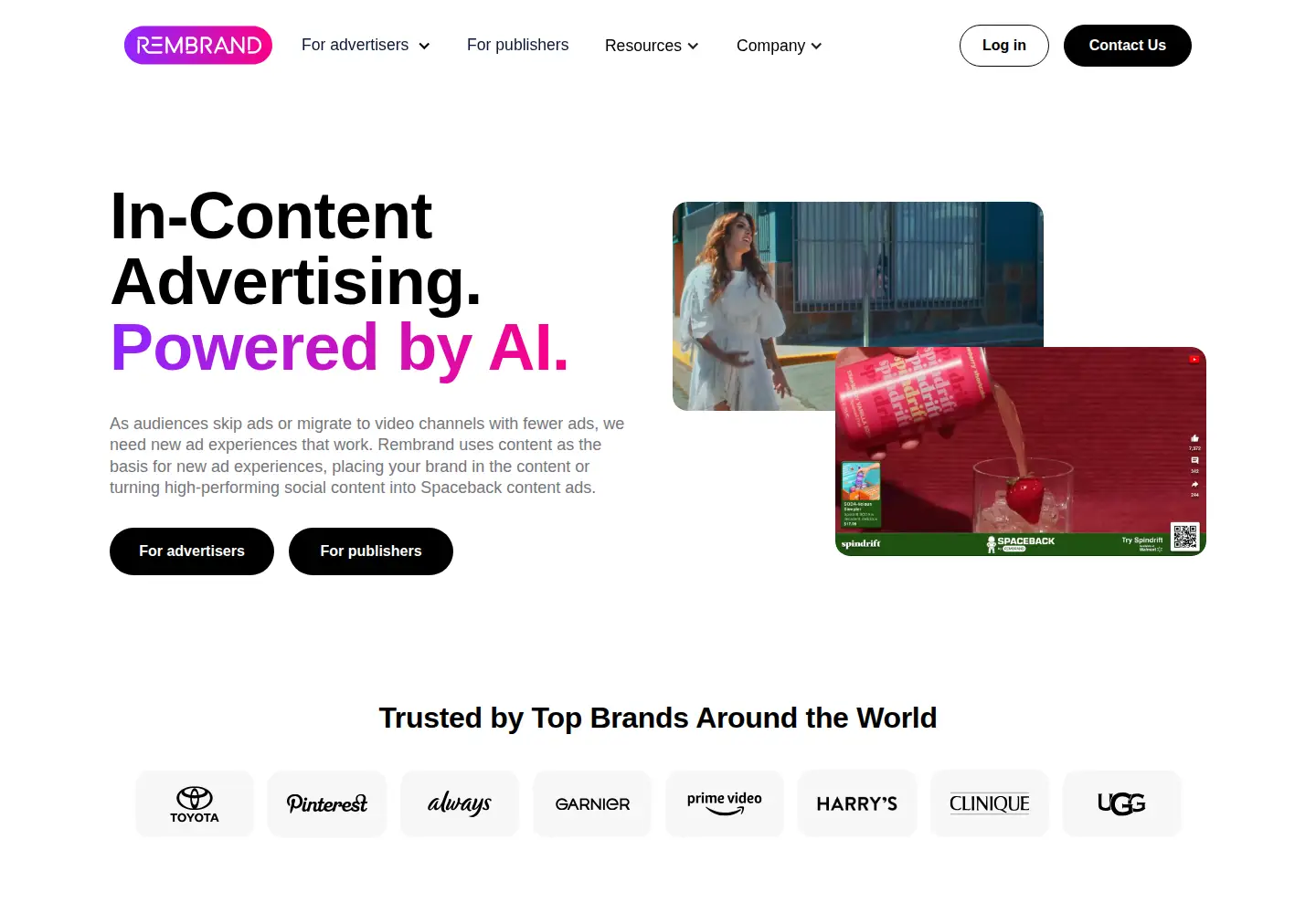 Captured homepage of rembrand.com in the current scan
