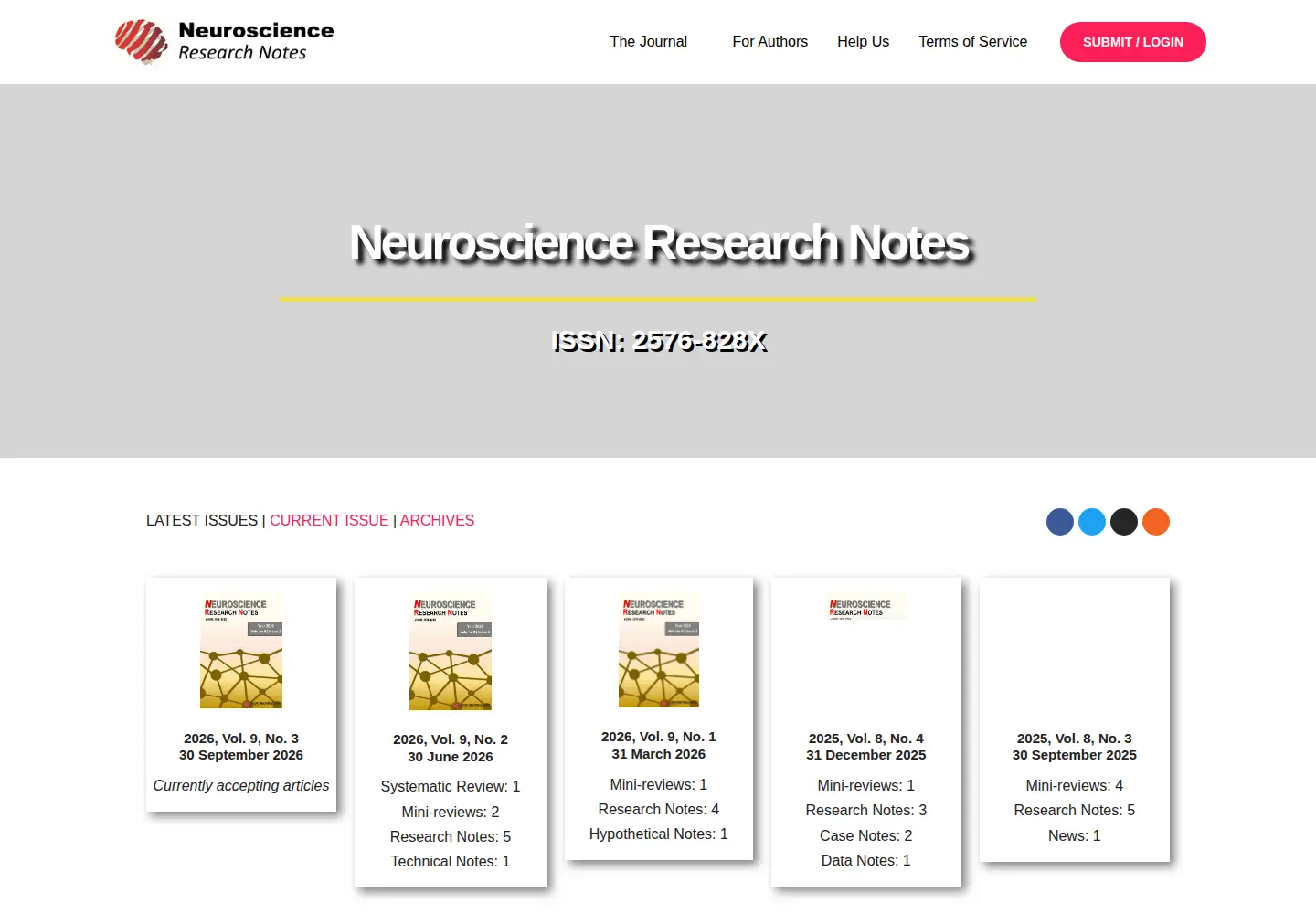 Captured homepage of neuroscirn.org in the current scan