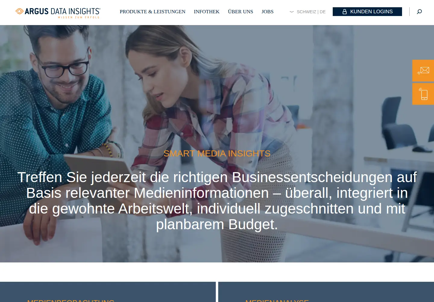 Screenshot of argusdatainsights.ch