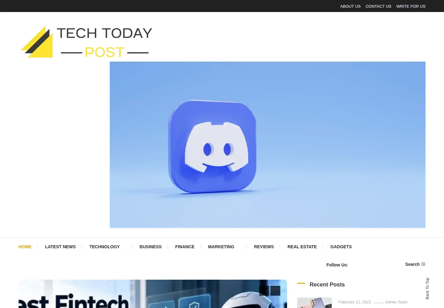 Screenshot of techtodaypost.com