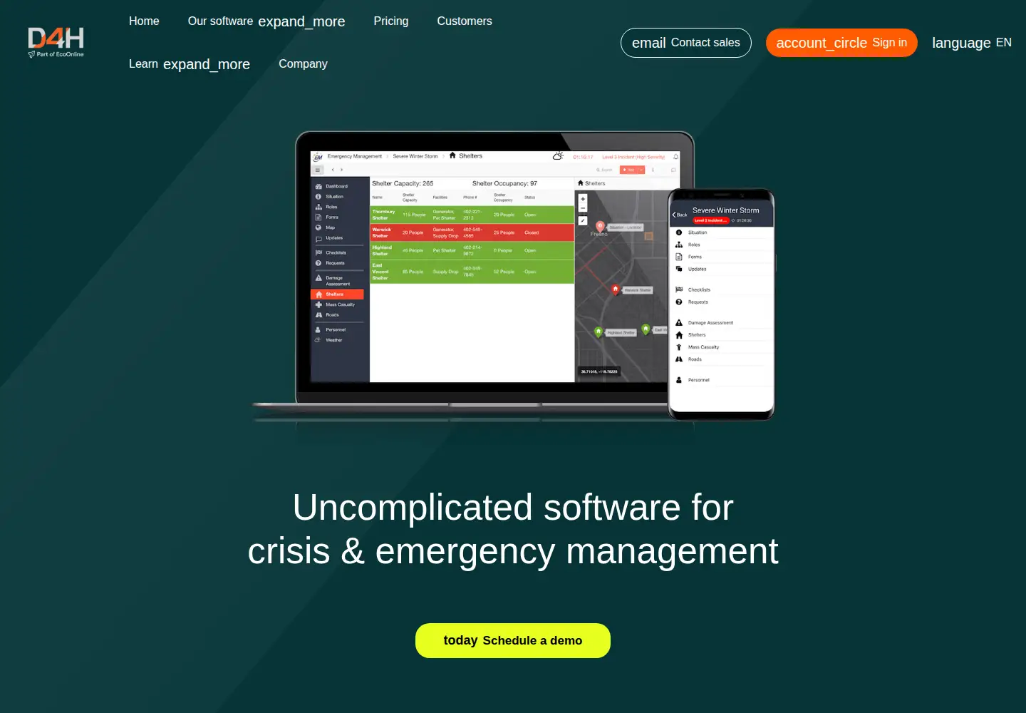 Screenshot of d4h.com