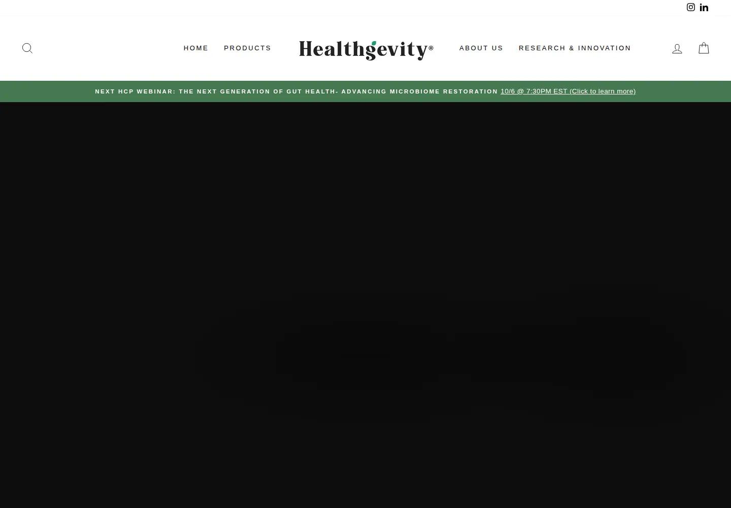 Captured homepage of healthgev.com in the current scan