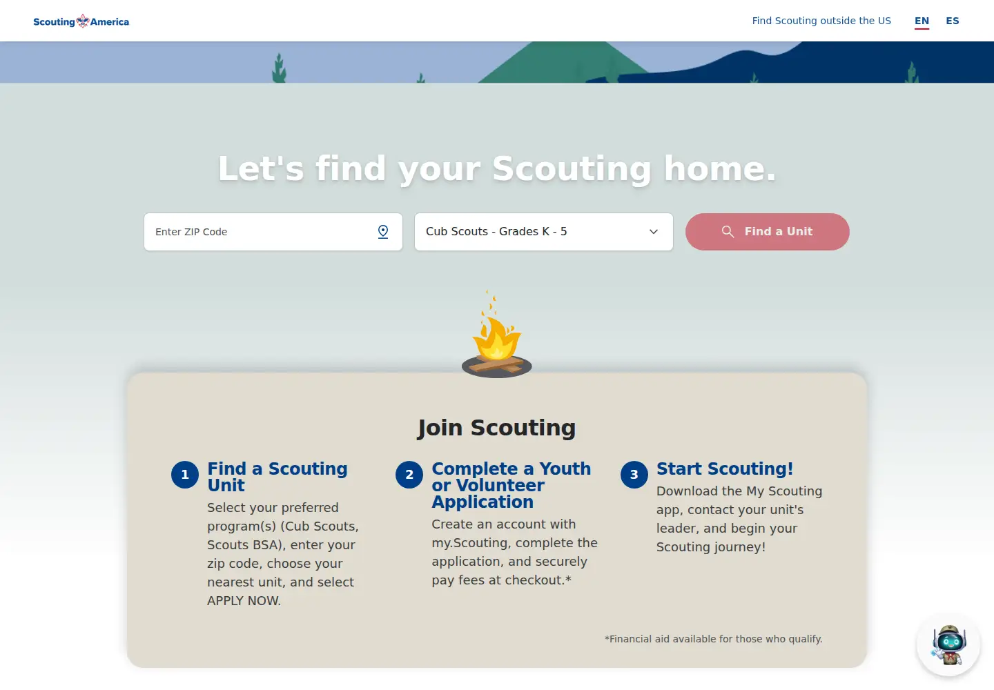Screenshot of beascout.org