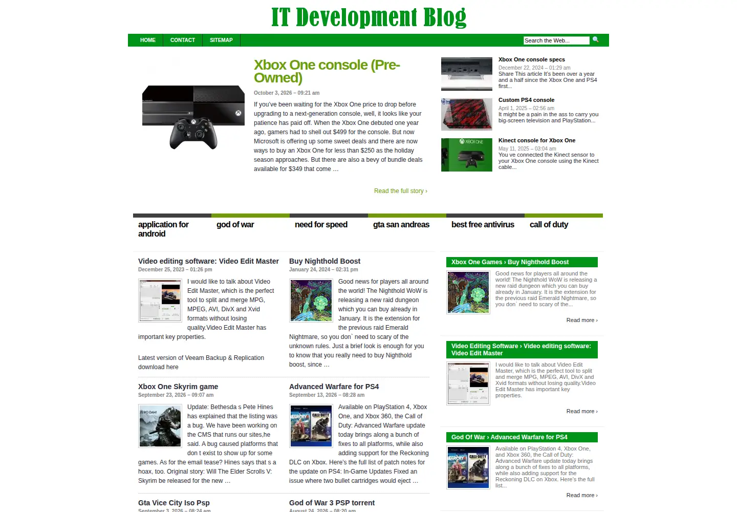 Screenshot of it-development-blog.com