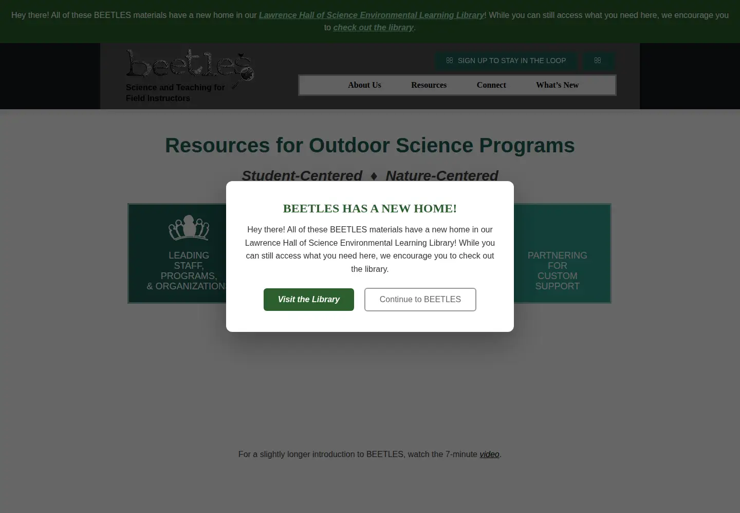 Screenshot of beetlesproject.org