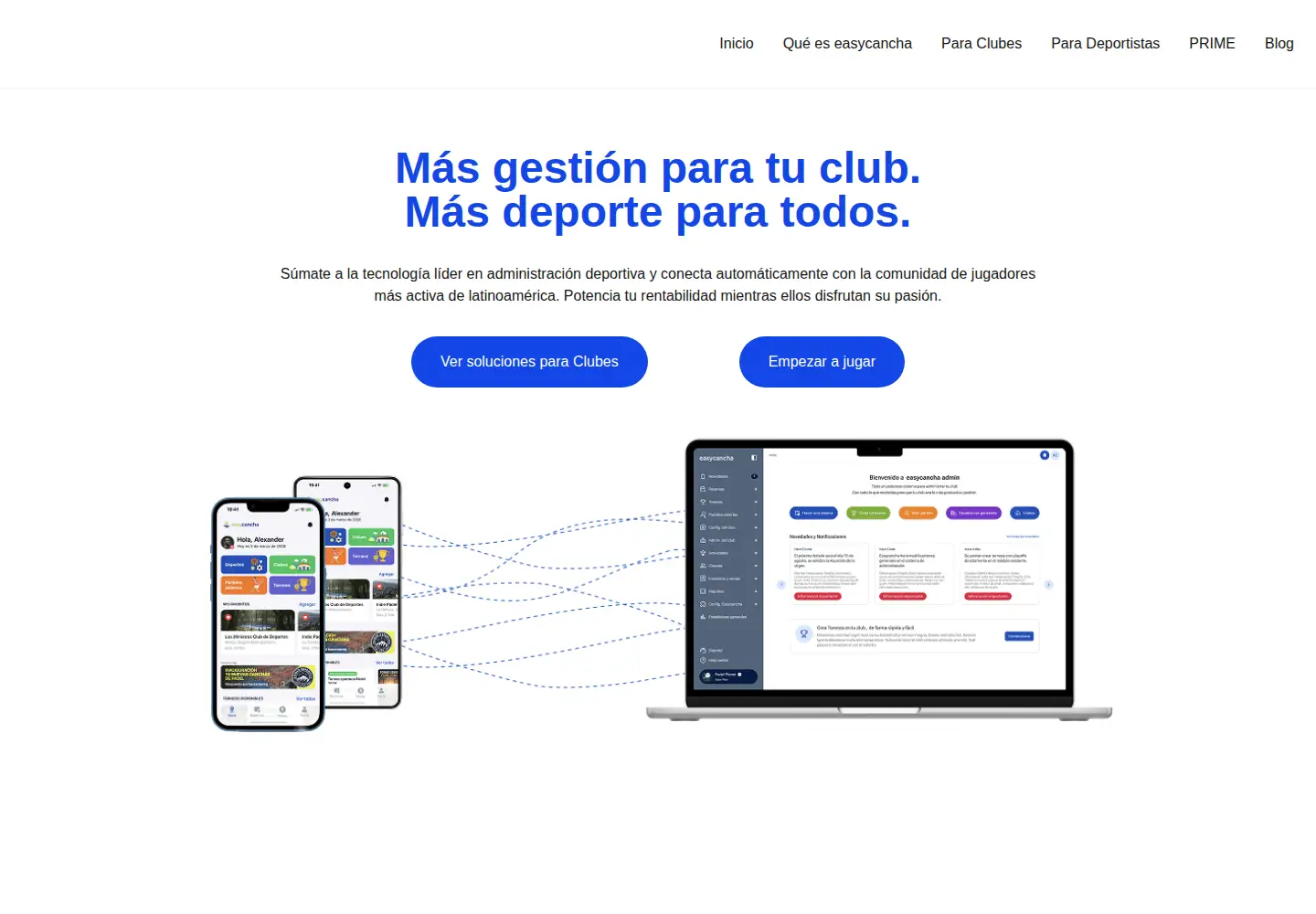 Screenshot of easycancha.com