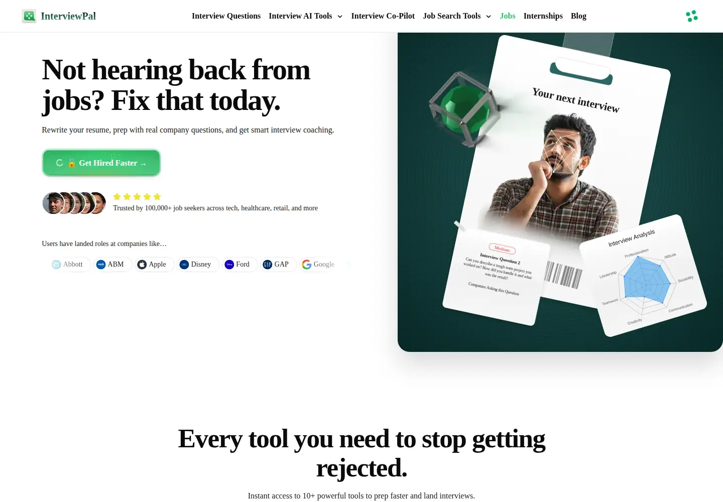 Captured homepage of interviewpal.com in the current scan