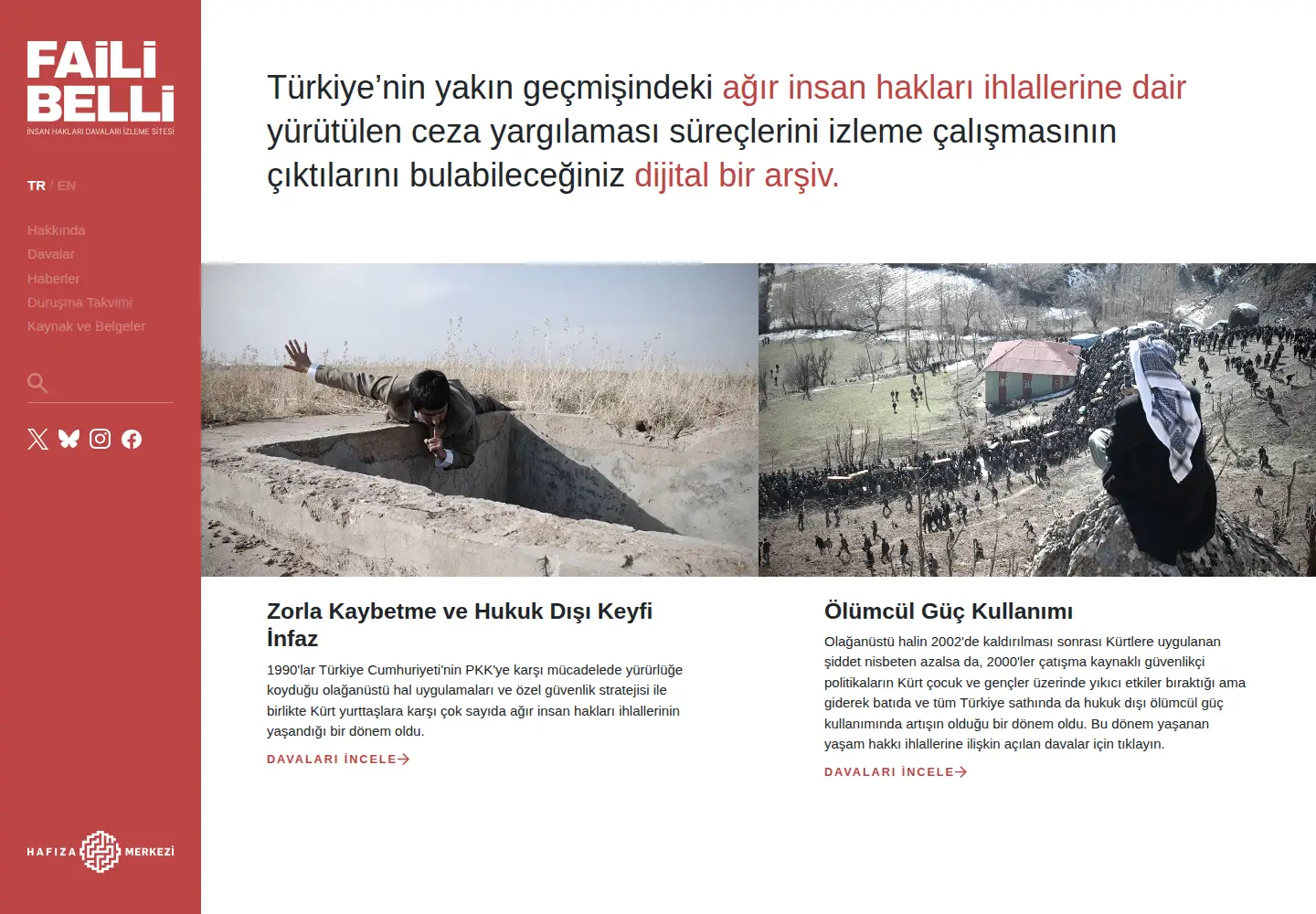 Captured homepage of failibelli.org in the current scan