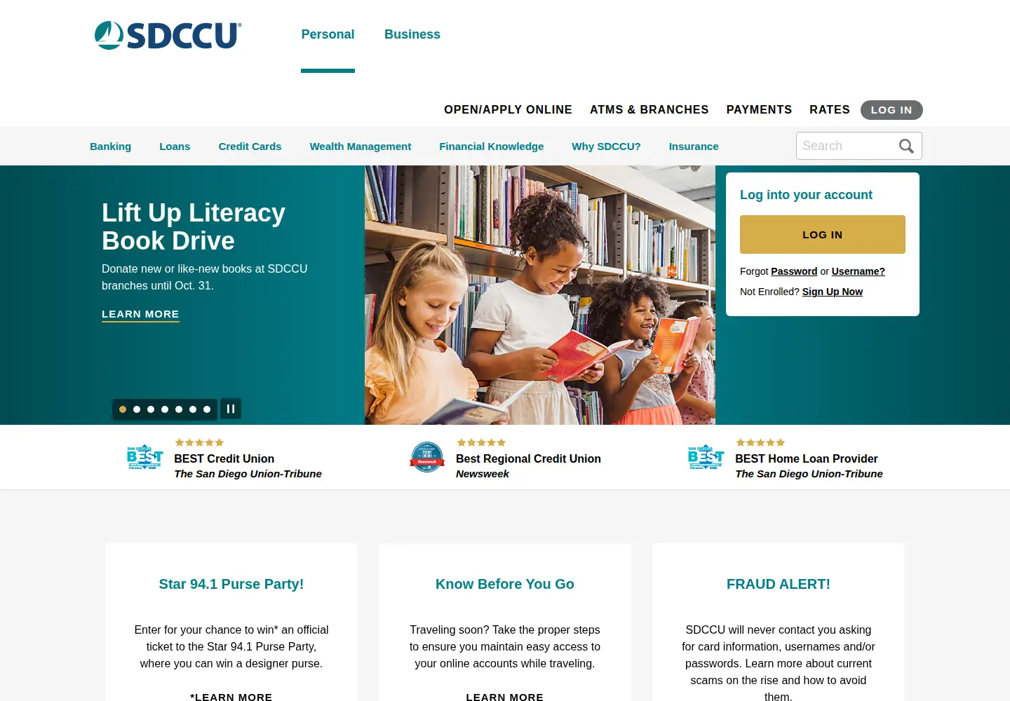 Screenshot of sdccu.com