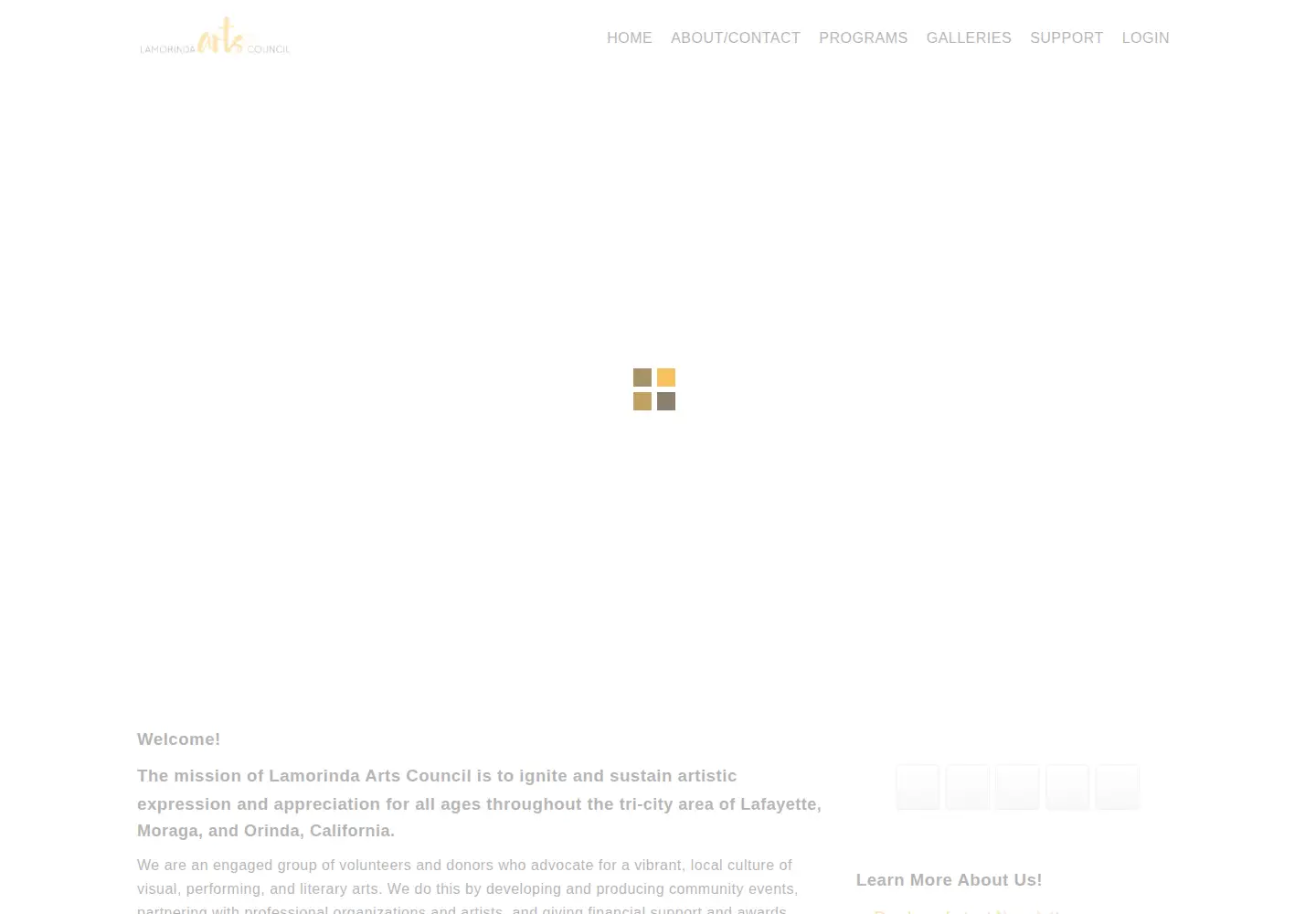 Captured homepage of lamorindaarts.org in the current scan