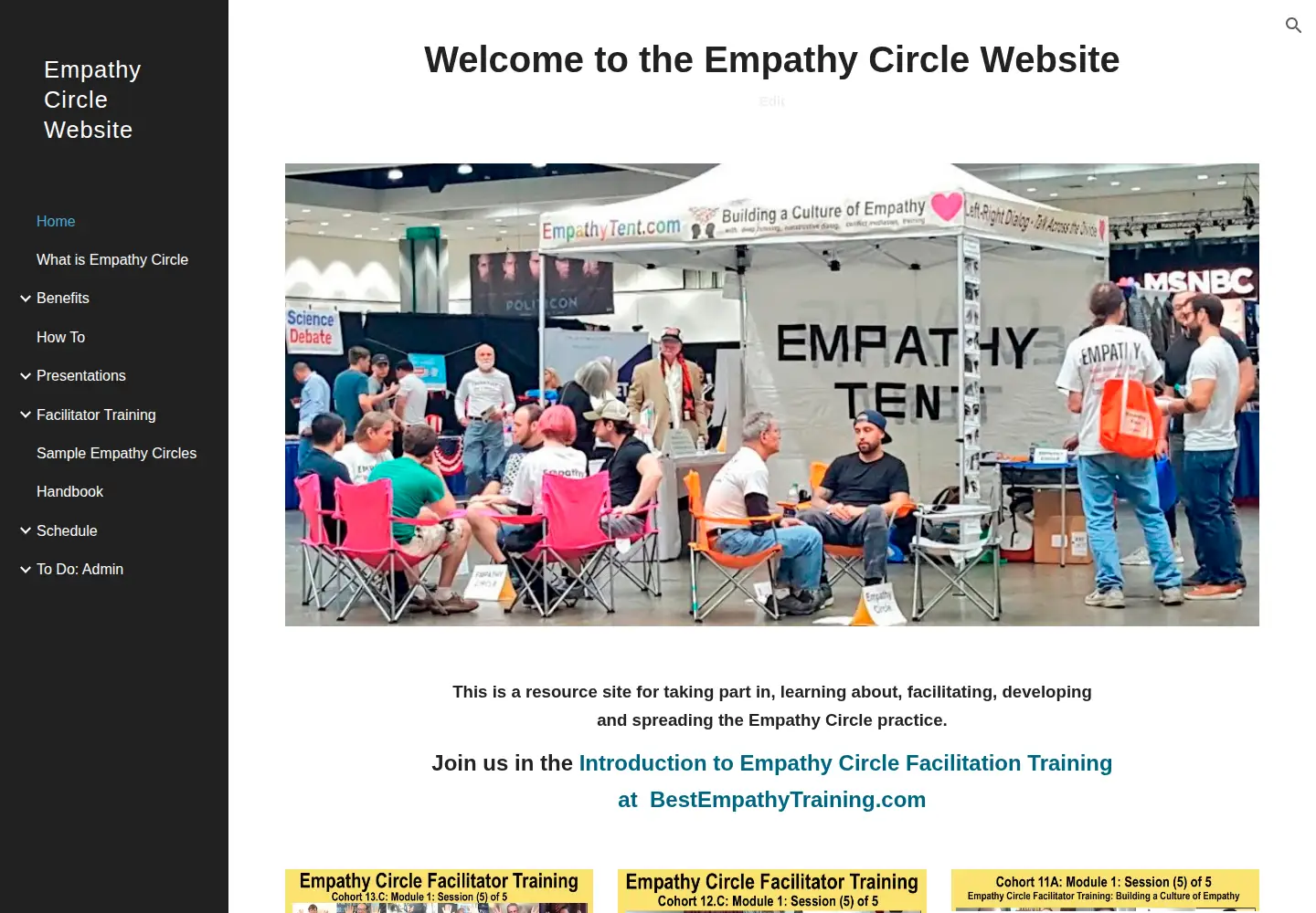 Screenshot of empathycircle.com