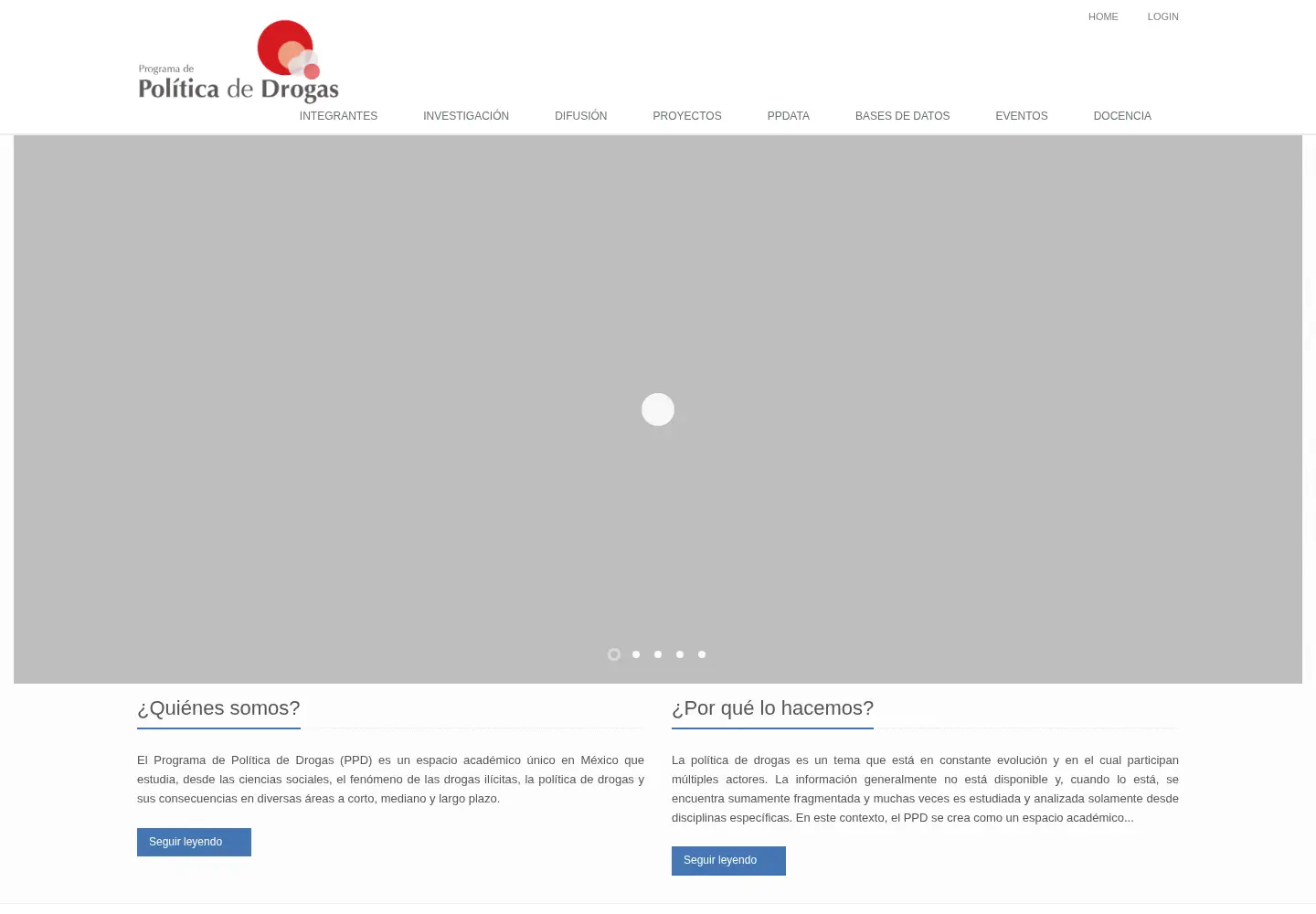 Screenshot of politicadedrogas.org