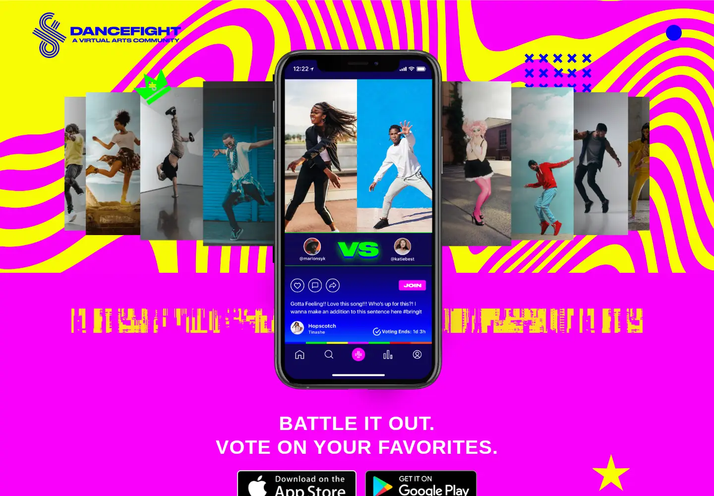 Screenshot of dancefightapp.com