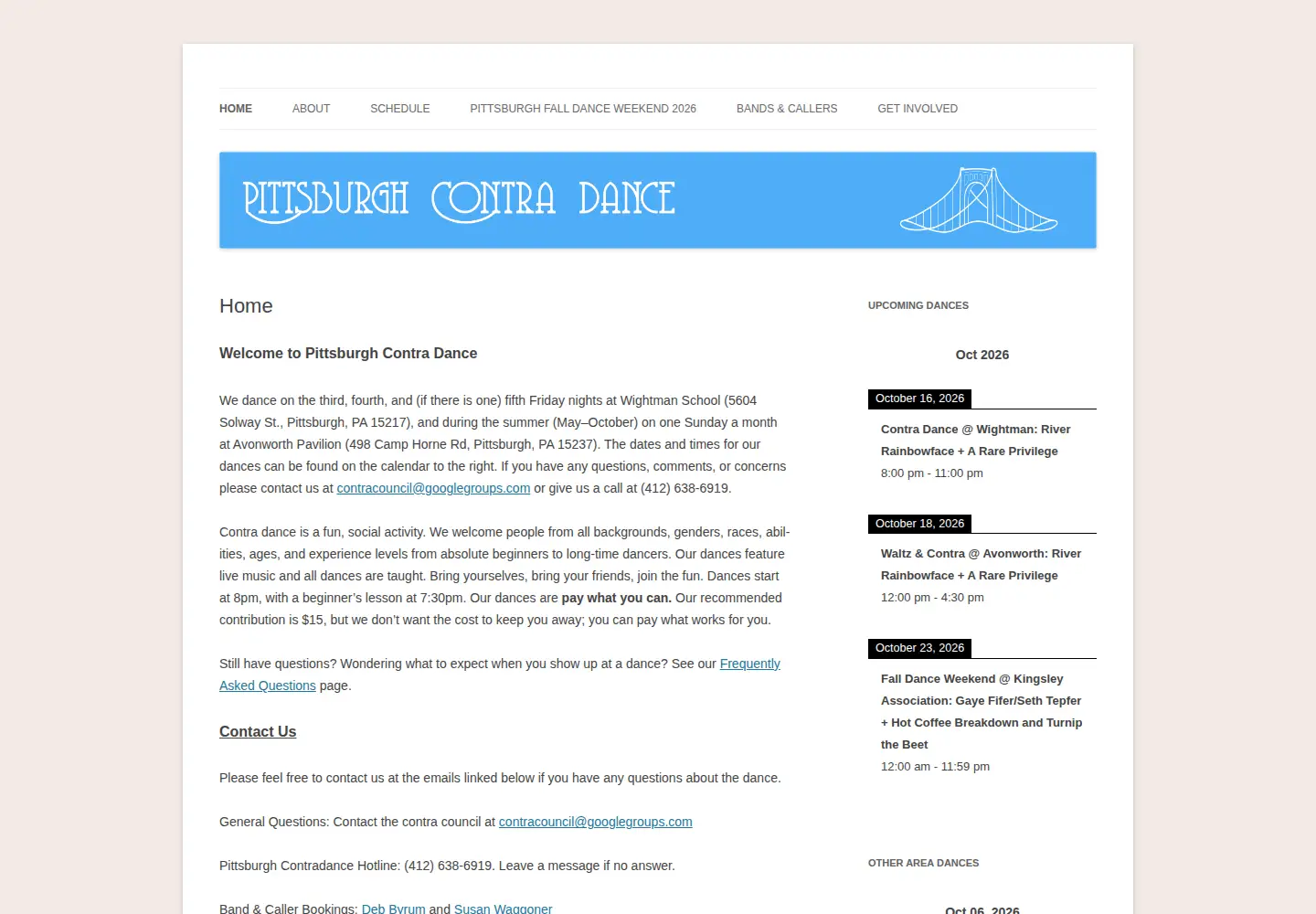 Screenshot of pittsburghcontra.org