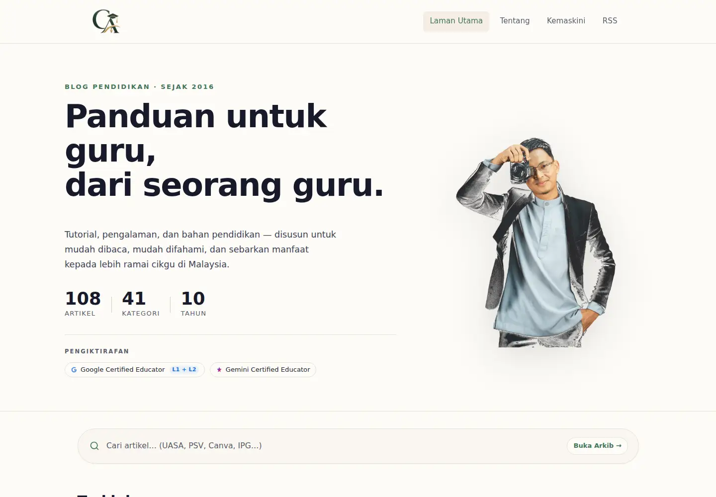 Screenshot of cikguaime.com