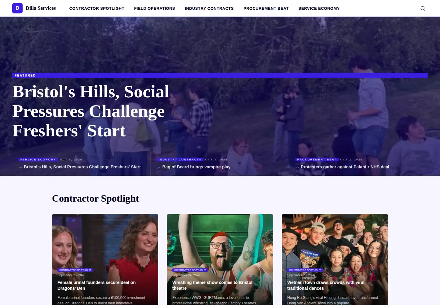 Screenshot of dillaservices.com