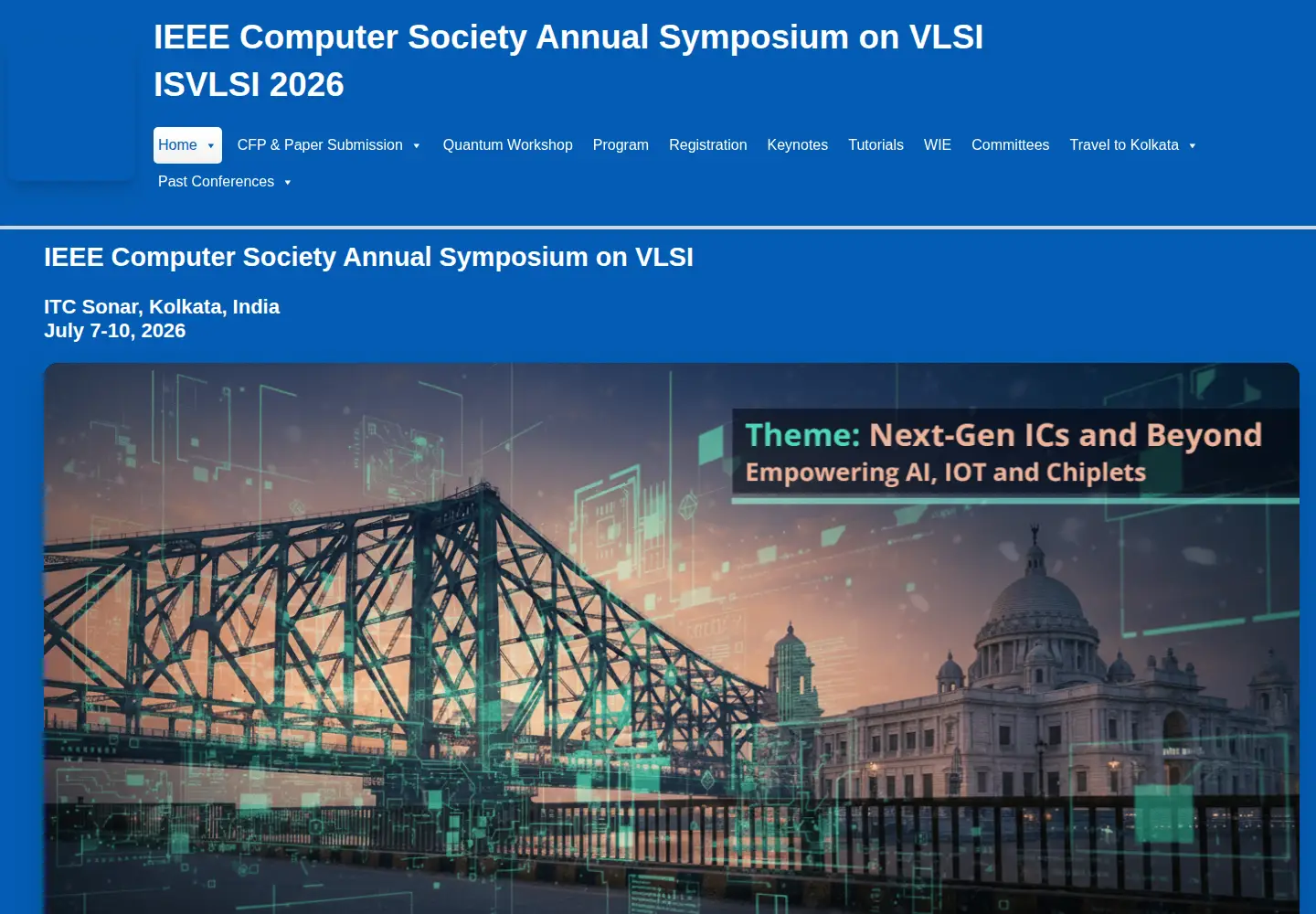 Captured homepage of ieee-isvlsi.org in the current scan