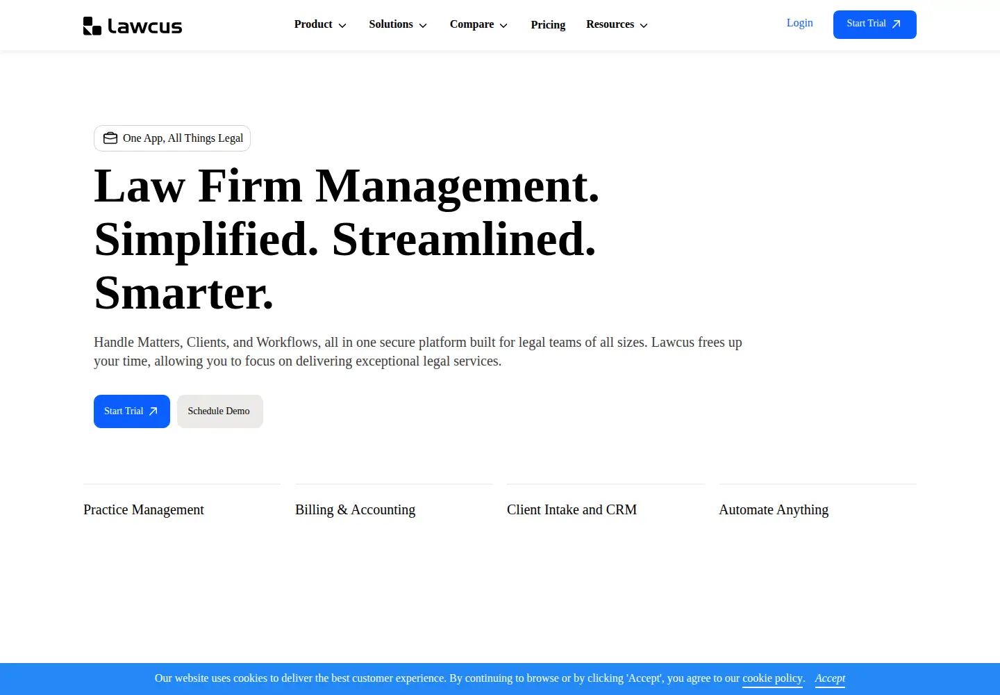 Screenshot of lawcus.com